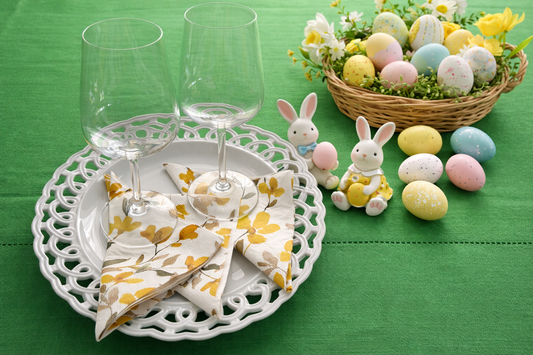 Green Cotton Linen Table Cloth