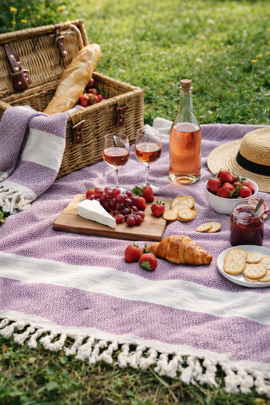 Burgundy Diamond Pattern Turkish Bath Towel