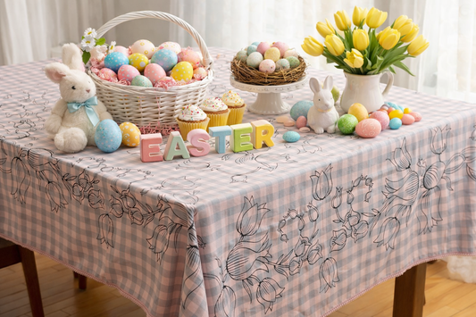 Tulip design table cloth