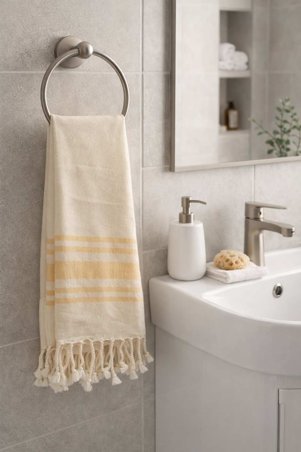 Bath Towel - cotton linen mix