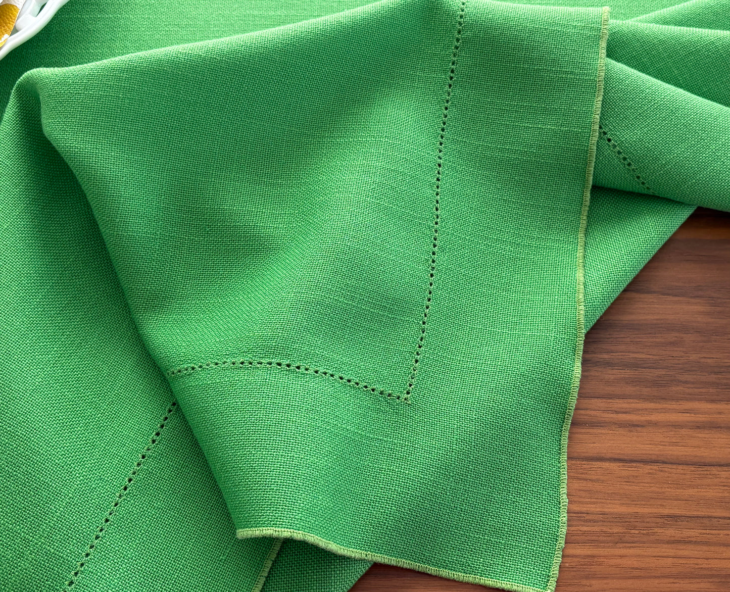 Green Cotton Linen Table Cloth