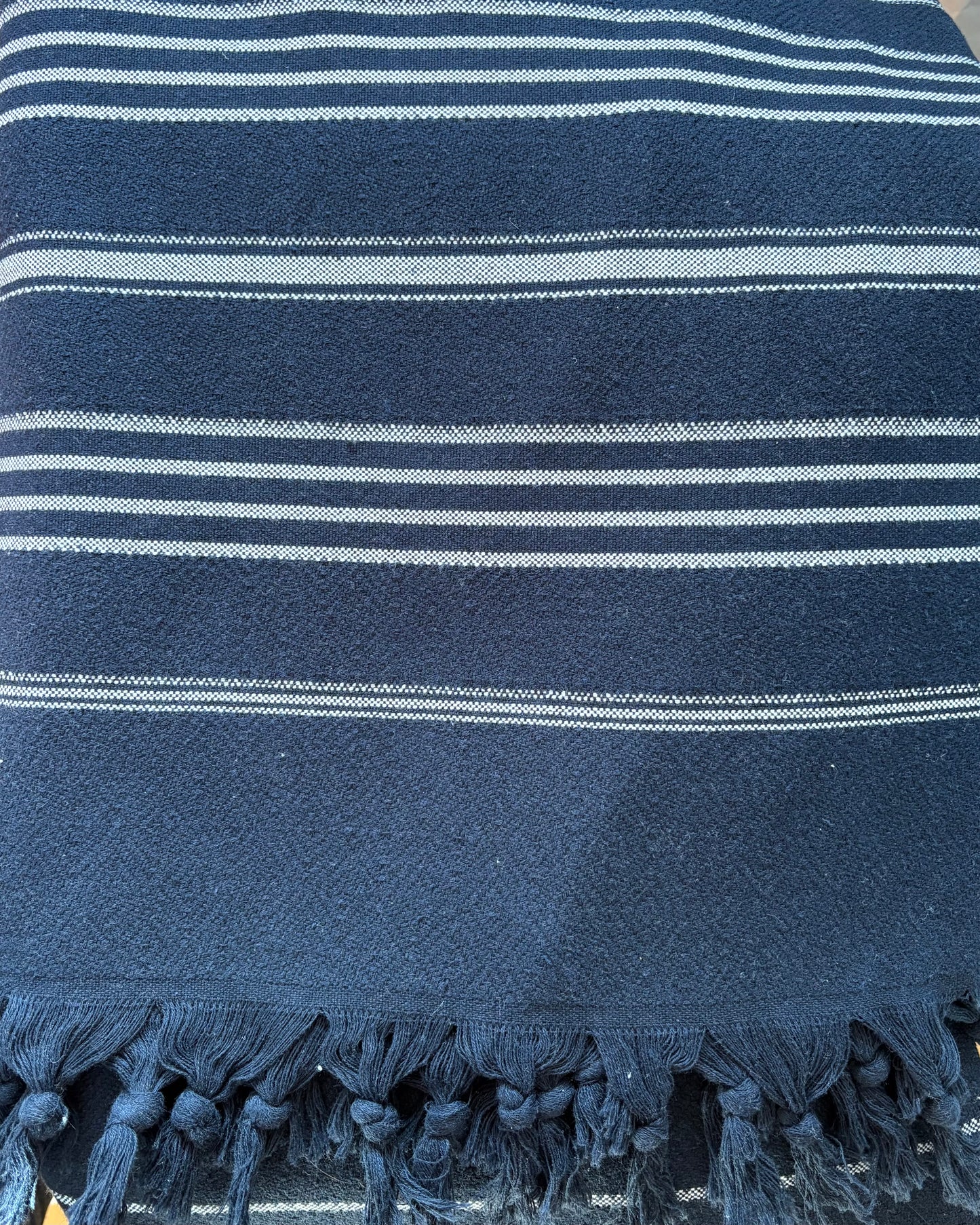 Dark Navy Cotton Bed Cover/ Throw