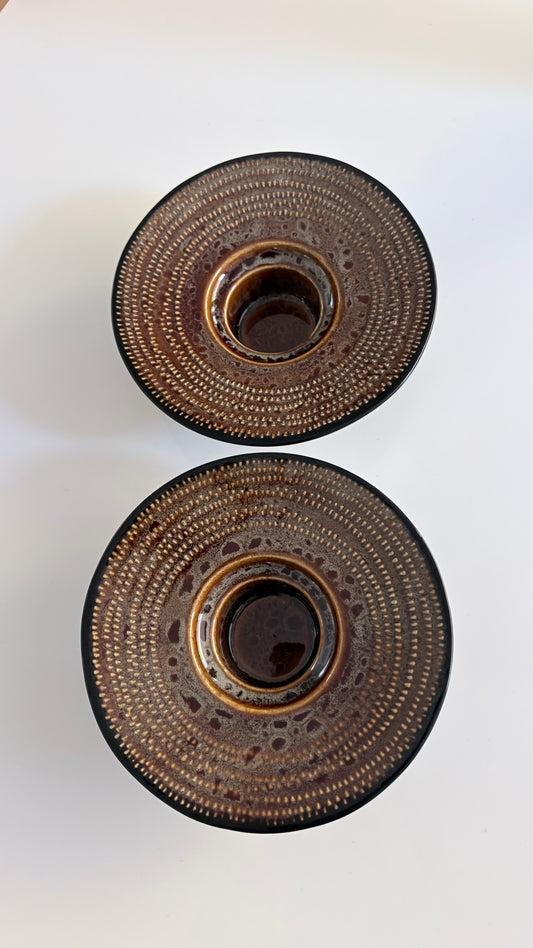 Textured Ceramic Candle Holder