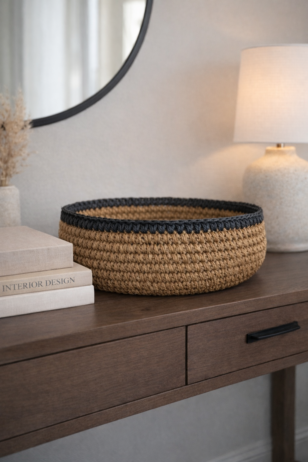 Paper yarn basket - handmade