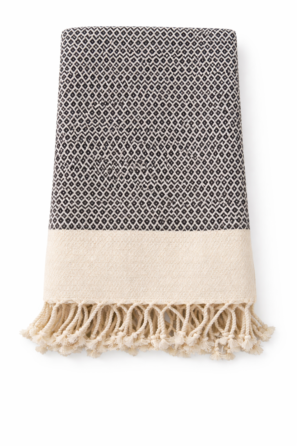Black Diamond Pattern Bath Towel