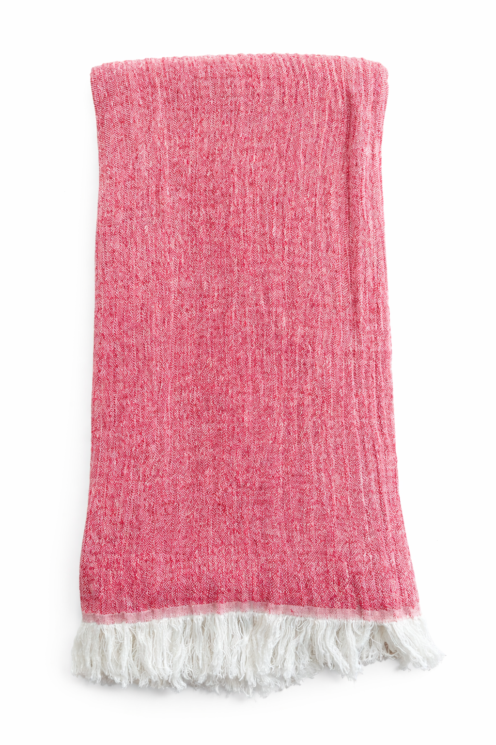Blushed Red Linen- Cotton Mix Bath Towel