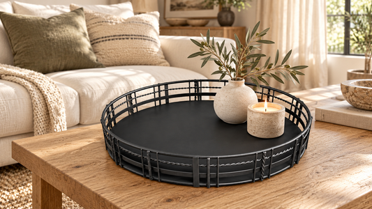 Metal Matt Black Tray