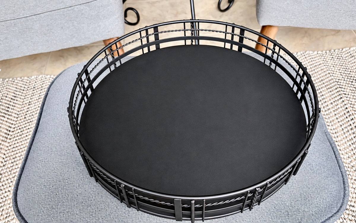 Metal Matt Black Tray