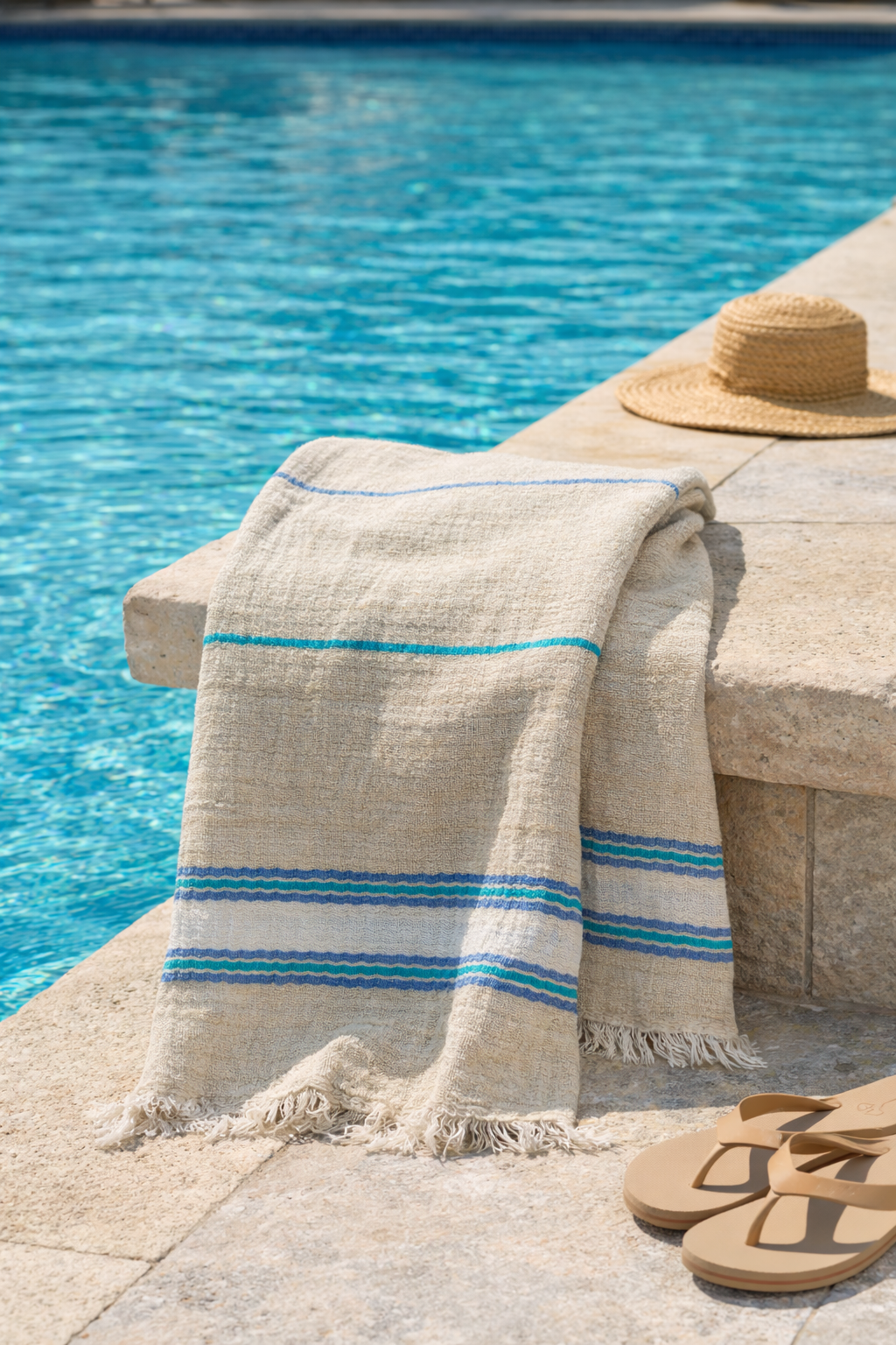 Linen- Cotton Mix Bath Towel