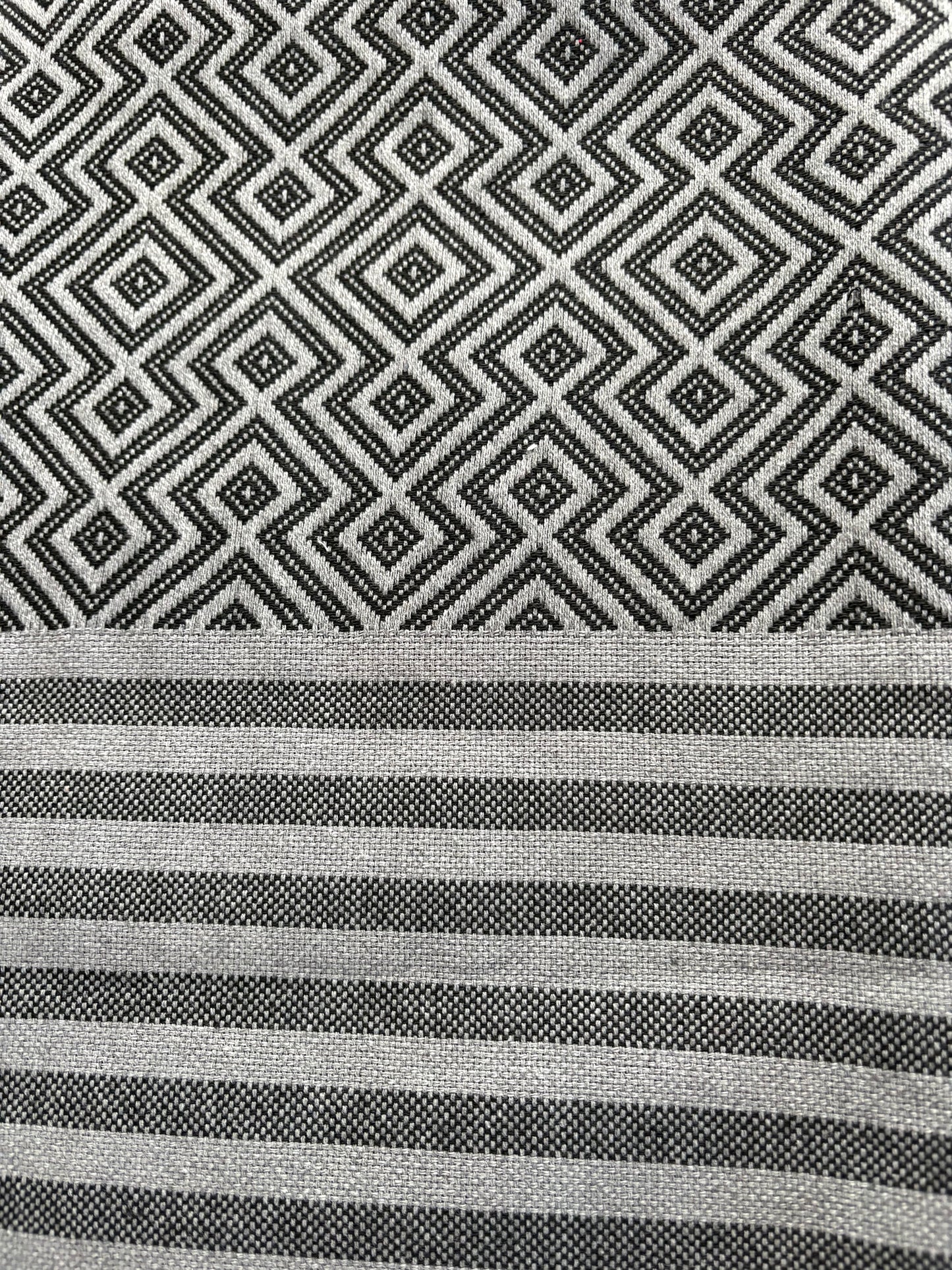 Black & gray diamond pattern towel