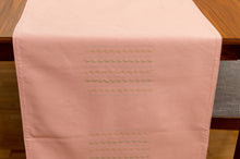 Load image into Gallery viewer, Pink cotton double sided table runner
