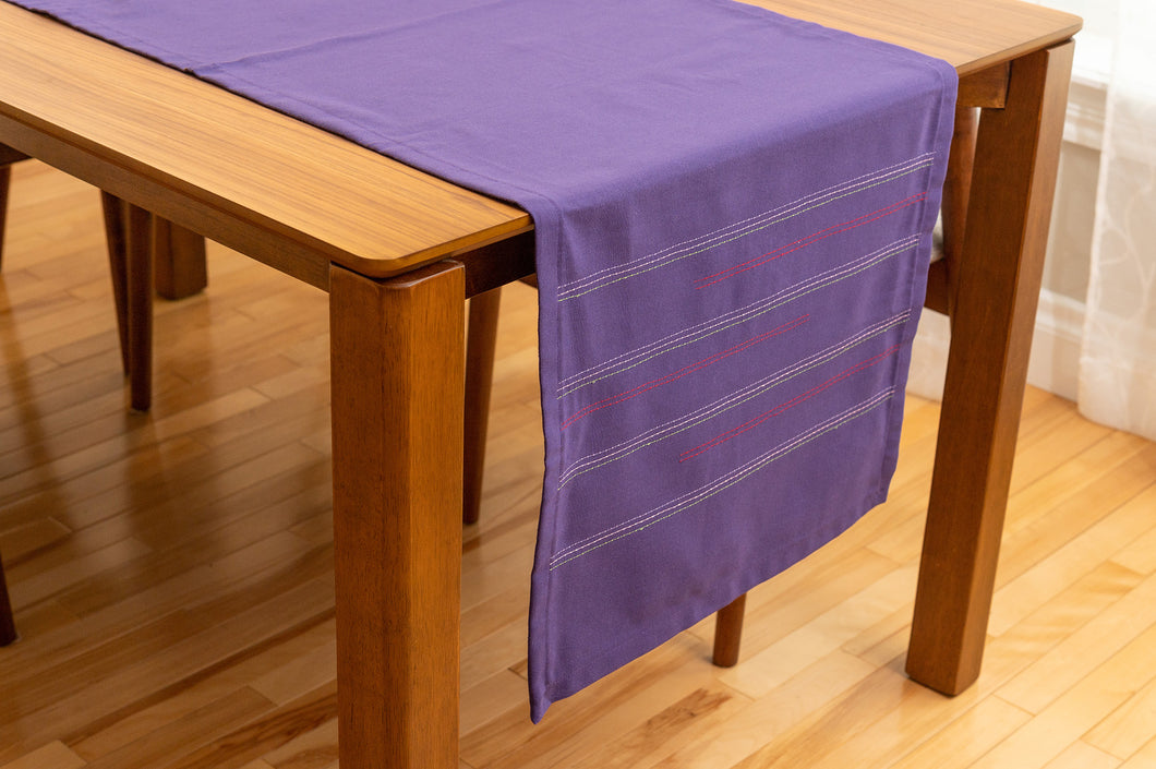 Purple table runner