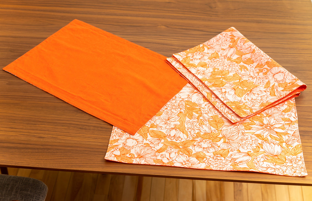 Colourful double sided linen placemat