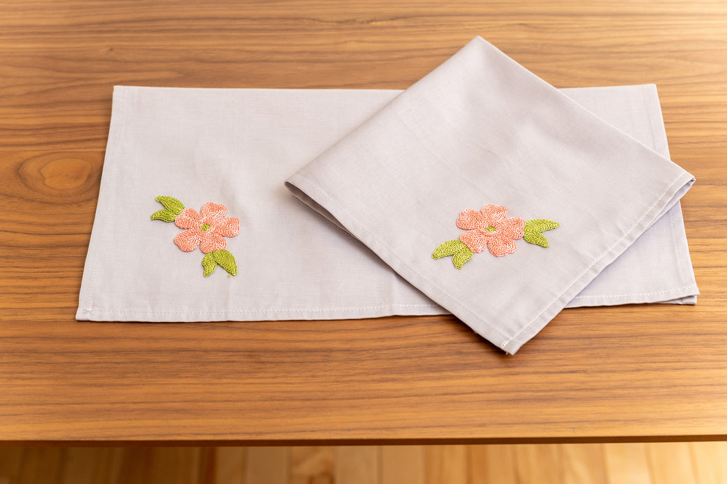 Light grey cotton napkins