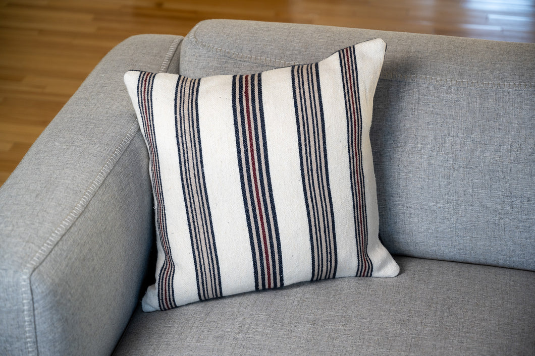 Classic Lines Throw Pillow - off white