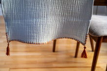 Load image into Gallery viewer, Muslin Blue Powder Colour Table Runner
