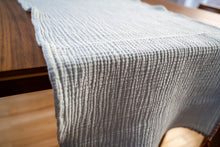 Load image into Gallery viewer, Muslin Blue Powder Colour Table Runner
