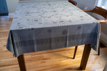 Load image into Gallery viewer, Grey Traditional  Flower Design Table Cloth
