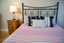 Load image into Gallery viewer, Cotton Bed Spread - Red and Orange Stripes
