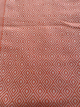 Load image into Gallery viewer, Orange Turkish Bath towel (Peshtemal) diamond pattern
