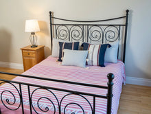 Load image into Gallery viewer, Cotton Bed Spread - Red and Orange Stripes

