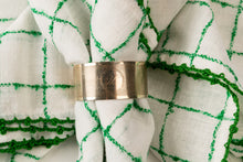 Load image into Gallery viewer, Green and white gingham napkins

