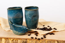 Load image into Gallery viewer, Blue glazed ceramic bird
