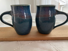 Load image into Gallery viewer, Blue glazed tall mugs
