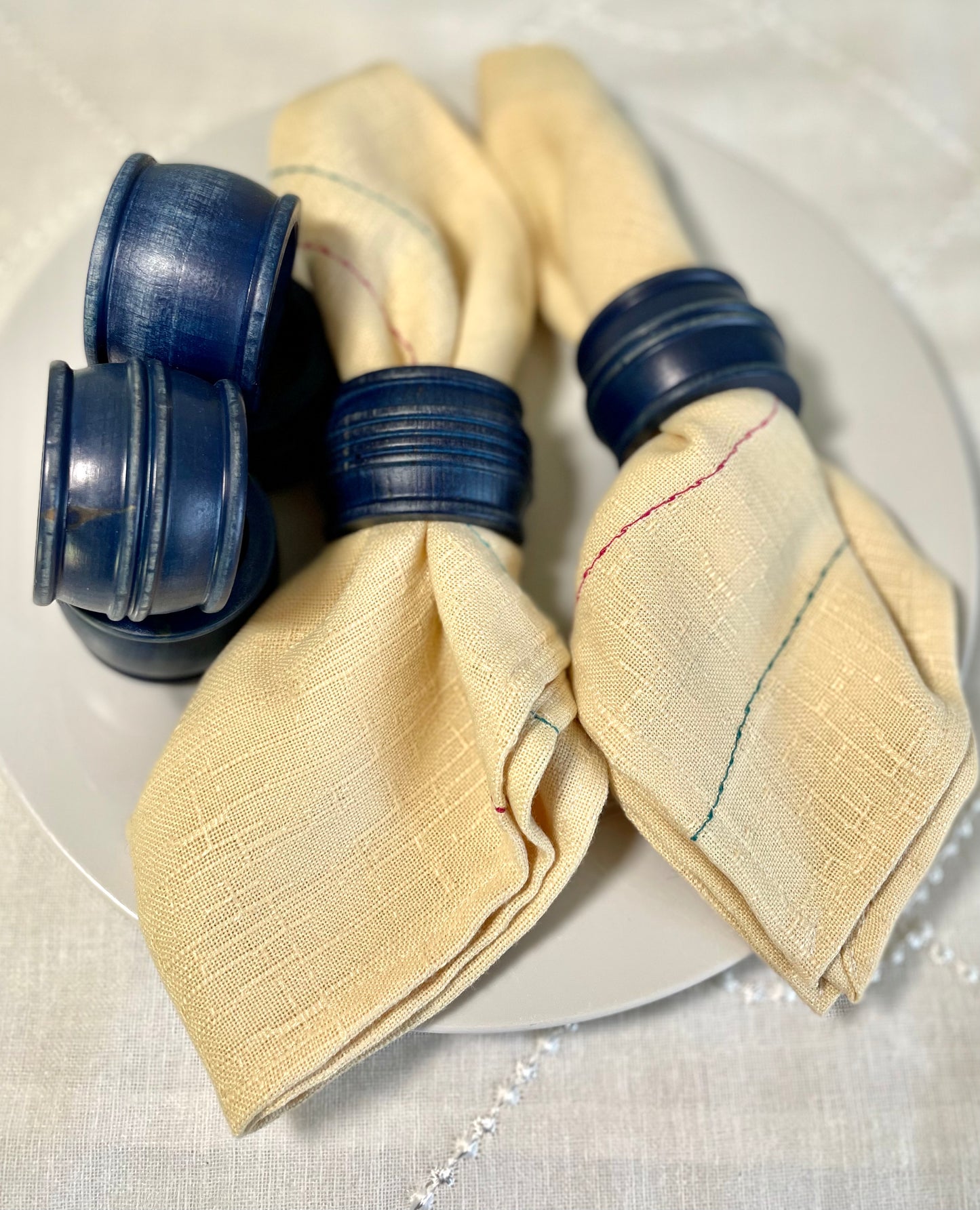 Yellow linen napkins